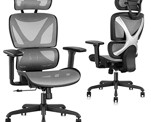 GABRYLLY Office Chair, Large Ergonomic Desk Chairs, High Back Computer Chair with Lumbar Support, 3D Armrest, Breathable Mesh, Adjustable Headrest,…