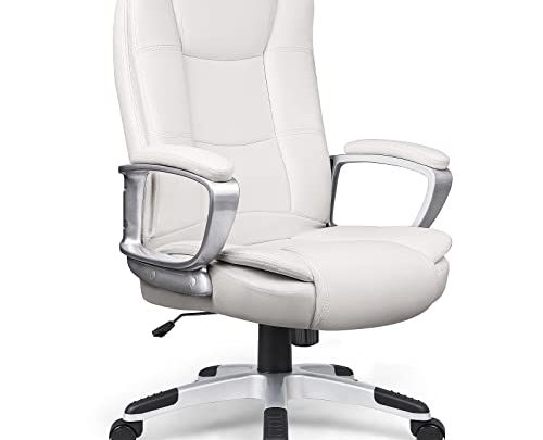 LEMBERI Office Desk Chair, Ergonomic Managerial Executive Chair, Big and Tall High Back Chair, Adjustable Height PU Leather Chairs with…
