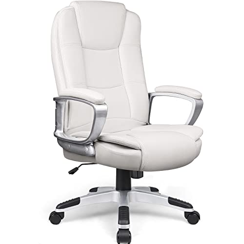 LEMBERI Office Desk Chair, Ergonomic Managerial Executive Chair, Big and Tall High Back Chair, Adjustable Height PU Leather Chairs with…