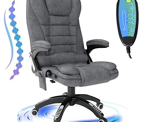 High Back & Tall Office Chair, Ergonomic Desk Chair with Adjustable Arms and Lumbar Support, PU Leather Computer Chair Bedroom…