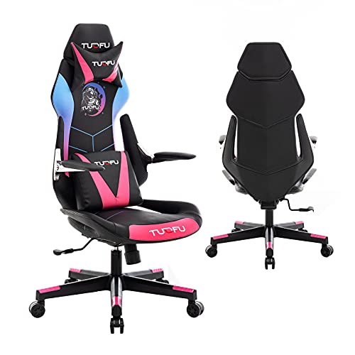 TUOFU Ergonomic Leather Gaming Chair for Adults Adjustable Reclining Office Chair with Lumbar Support Padded Headrest Armrest High Back Executive…