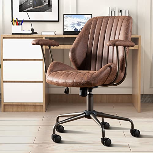 OVIOS Ergonomic Office Chair Modern Computer Desk Chair Suede Fabric Desk Chair with Lumbar Support for Executive or Home Office…