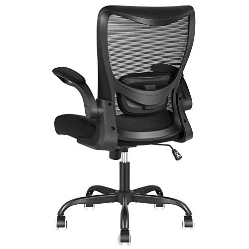 Office Chair, Mid Back Desk Chair with Breathable Mesh, Ergonomic Task Chair with Adjustable Lumbar Support, Swivel Computer Chair with…