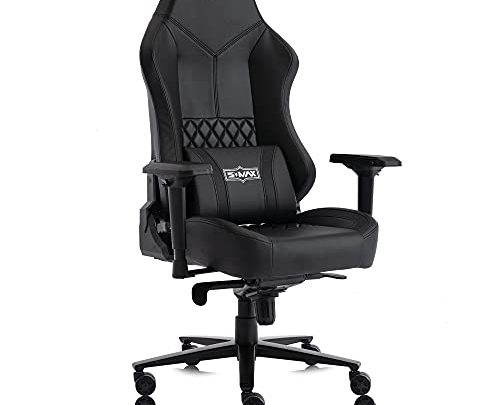 SMAX Gaming Chair with Full Mold Foam De Luxe Version Gamer Chair 4D Adjustable Armrests Premium Carbon Fiber Fabric and…