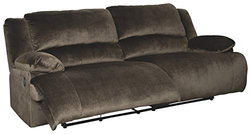 Signature Design by Ashley Clonmel Microfiber Extra Wide Manual Reclining Sofa, Brown