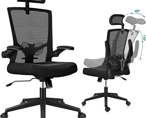 Ergonomic Office Chair, Mesh Office Chair with Lumbar Support, CBBPET Desk Chairs with Wheels, Computer Chair for Heavy People 300LBS,…