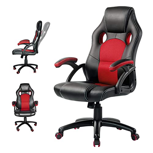 MUZII Gaming Office Chair, Ergonomic Computer Chair, Comfortable Padded Armrest Desk Chair with Wheels, Adjustable Height Video Game Chairs for…