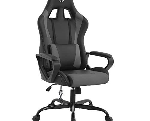 Gaming Chair High Back Computer Chair Comfortable Massage Office Chair Executive Racing Chair Adjustable Height Ergonomic PU Desk Chair with…