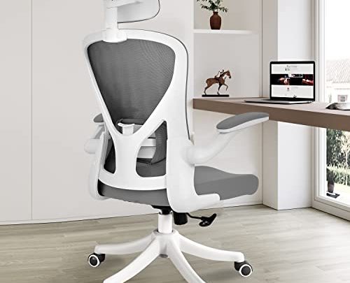 SICHY AGE Office Chair Ergonomic Office Chair Tilt Function Adjustable Headrest with Flip-Up Arms, Cushion for Lumbar Support Office Chair,…