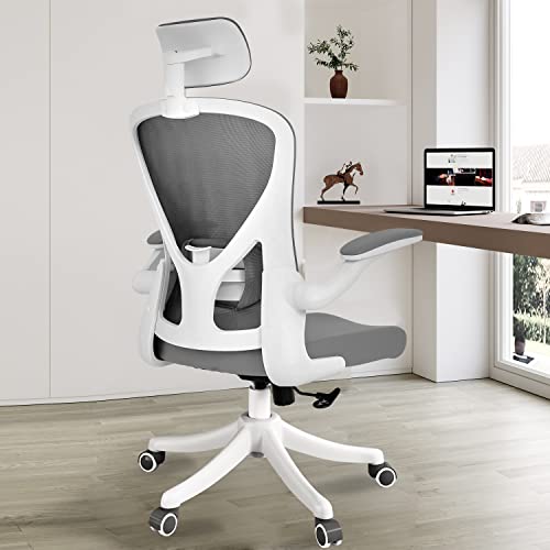 SICHY AGE Office Chair Ergonomic Office Chair Tilt Function Adjustable Headrest with Flip-Up Arms, Cushion for Lumbar Support Office Chair,…