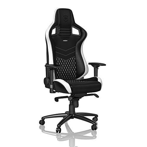 noblechairs Epic Reclining Gaming Chair and Reclining Office Chair, Black/Red/White, Real Leather