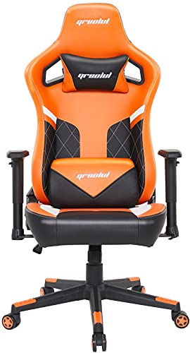Gaming Chair Office Chair High Back Computer Chair Ergonomic Video Game Chair Racing Leather Desk Chair Seat Height Adjustable Task…