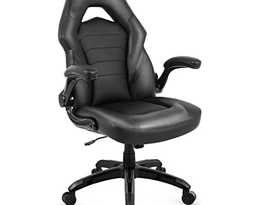 Home Office Desk Chairs – Bonded Leather Computer Gaming Chair High Back Ergonomic Executive Chair with Comfortable Padded Armrest and…