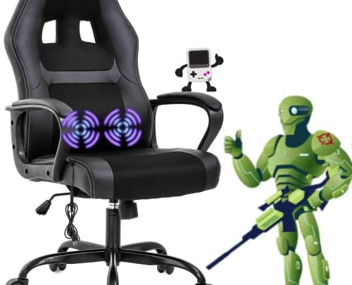 Tyyps Ergonomic Gaming Chair -250lb High Back PC Racing Desk Chair Adjustable Reclining Computer Chair with Lumbar Support Armrest Headrest…