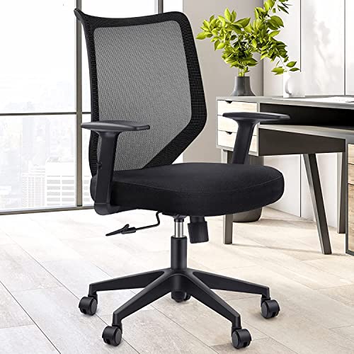 Etasker Ergonomic Office Chair Home: Mesh Desk Chairs with Wheels and Adjustable Arms – Comfortable Computer Desk Chair for Women…