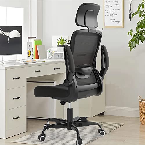Ergonomic Office Chair, Home Office Desk Chair with Adjustable Headrest & Lumbar Support. High Back Mesh Computer Chair with Thickened…