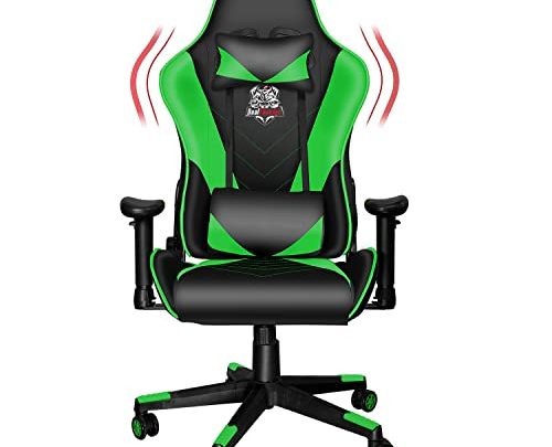 MUZII Gaming Chair, Video Game Chairs with Adjustable Height, High Back Computer Chair with Headrest and Lumbar Support, Swivel Gamer…