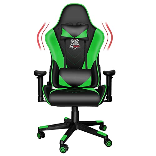 MUZII Gaming Chair, Video Game Chairs with Adjustable Height, High Back Computer Chair with Headrest and Lumbar Support, Swivel Gamer…