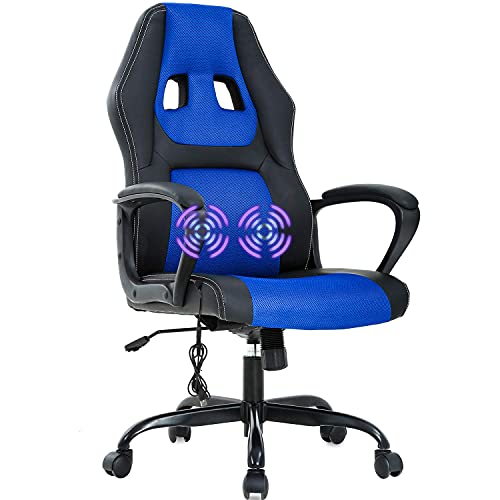 Reclining Gaming Chair Ergonomic Racing Office Style Game Chair High Back Adjustable PU Leather Computer Chair with Headrest and Lumbar…
