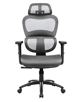 Tatub Mesh Ergonomic Office Chair Lumbar Support, High Back Mesh Computer Chair with Adjustable Headrest & 3D Armrest Tilt Lock…