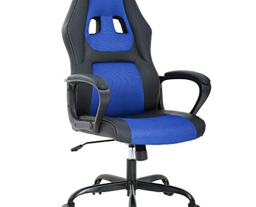 Ergonomic Office Chair Cheap Desk Chair PC Gaming Chair Rolling PU Leather Swivel Chair Executive Computer Chair Lumbar Support for…