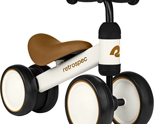 Retrospec Cricket Baby Walker Balance Bike with 4 Wheels for Ages 12-24 Months – Toddler Bicycle Toy for 1 Year…