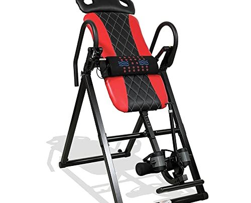 Health Gear HGI 4.4RX – Advanced Heat & Vibration Massage Inversion Table with Patented Ankle Safety & Security System -…