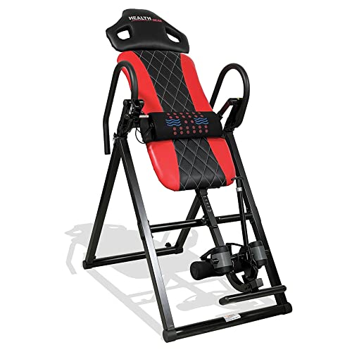 Health Gear HGI 4.4RX – Advanced Heat & Vibration Massage Inversion Table with Patented Ankle Safety & Security System -…
