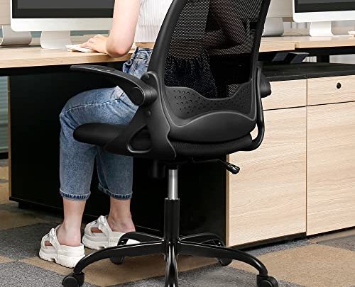 FelixKing Office Chair, Ergonomic Mesh Desk Chair with Adjustable Height, Swivel Computer Rolling Task Chair with Flip-up Arms, Conference Room…
