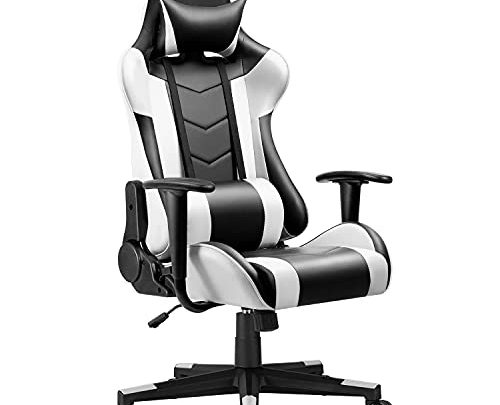 Devoko Ergonomic Gaming Chair Racing Style Adjustable Height High Back PC Computer Chair with Headrest and Lumbar Support Executive Office…