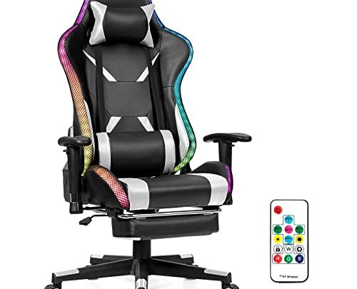 Computer Gaming Chair,Adjustable Gaming Desk Chair Swivel Chair PU Leather with Arms and Wheels, Brithday Gifts,Housewarming Gifts,Newlyweds Gifts, D142