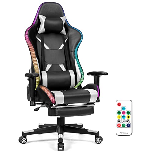 Computer Gaming Chair,Adjustable Gaming Desk Chair Swivel Chair PU Leather with Arms and Wheels, Brithday Gifts,Housewarming Gifts,Newlyweds Gifts, D142