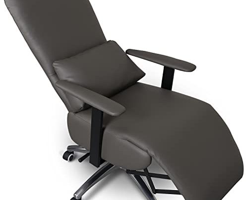 FIBO Gravity-Sensing Executive Home Ergonomic Office Chair Reclining Office Chair with Foot Rest & Headrest, High-Back PU Leather Computer Desk…