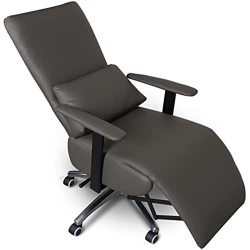 FIBO Gravity-Sensing Executive Home Ergonomic Office Chair Reclining Office Chair with Foot Rest & Headrest, High-Back PU Leather Computer Desk…
