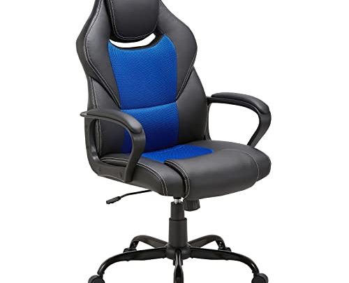 Bioopts Office Chair Leather Gaming Chair Adjustable Swivel Video Gamer Chair Ergonomic Desk Chair with Armrest Computer Chair for Heavy…