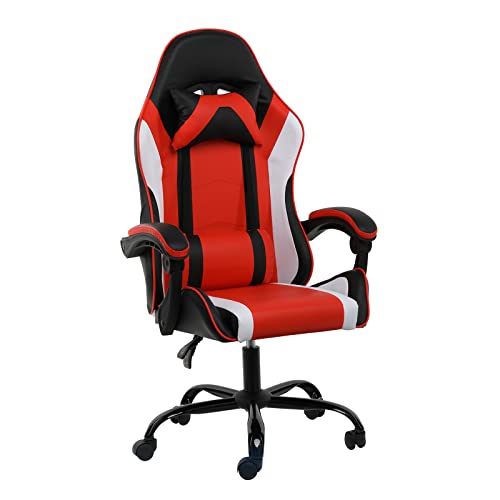 YSSOA Backrest and Seat Height Adjustable Swivel Recliner Racing Office Computer Ergonomic Video Game Chair, with Lumbar Cushion and Headrest…