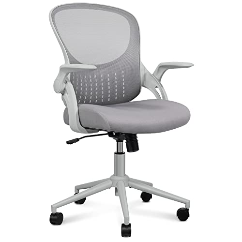 Ergonomic Home Office Desk Chair Mesh Computer Chair Adjustable Height Chair Task Chair Swivel Chair Rolling Chair with Lumbar Support/Flip-up…