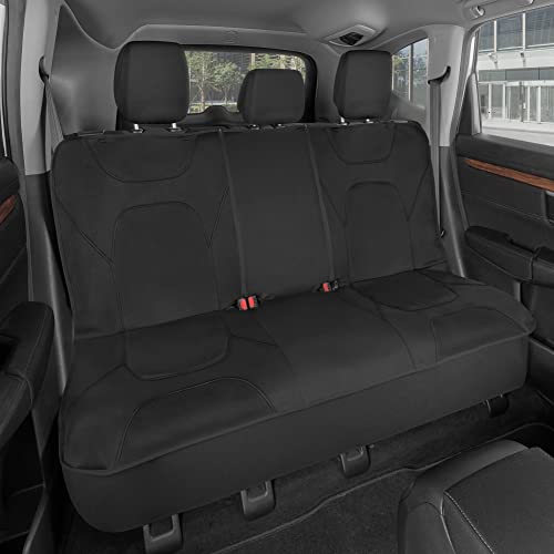 Motor Trend AquaShield Waterproof Car Back Seat Cover, Black – Padded Neoprene Rear Bench Seat Cover for Cars, Ideal Back…