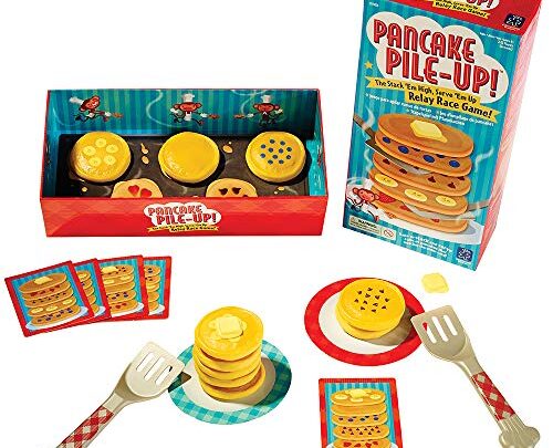 Educational Insights Pancake Pile-Up, Sequence Relay Board Game for Preschoolers, for 2-4 Players Fun Family Game for Kids Ages 4+