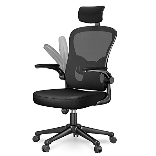 naspaluro Office Chair with Lumbar Support, High Back Ergonomic Home Desk Chair with Adjustable Arms and Headrest, Thick Seat Cushion…