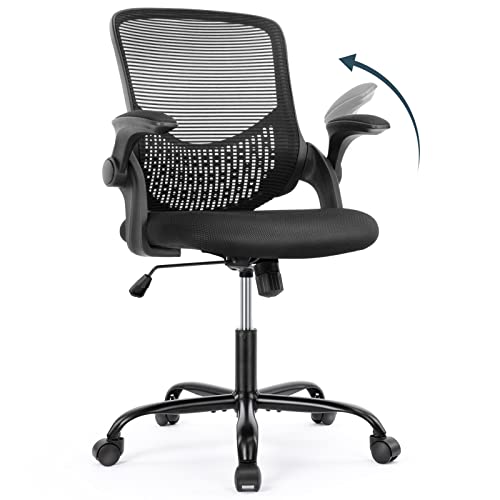 Office Chair, Desk Chairs Mesh Computer Desk Chair with Wheels Ergonomic Office Chair Height Adjustable Swivel Task Chair with Mid…