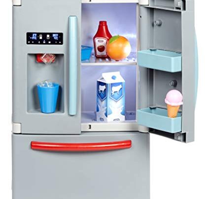 Little Tikes First Fridge Refrigerator with Ice Dispenser Pretend Play Appliance for Kids, Play Kitchen Set with Kitchen Playset Accessories…