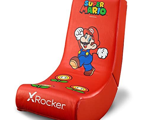 X Rocker Super Star Floor Rocker – Mario, Nintendo Gaming Chair, Red