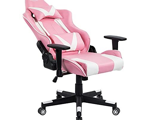 High Back Video Gaming Chairs with Lumbar Support and Headrest, Ergonomic Height Adjustable Swivel Computer Game Chairs Racing Chair for…