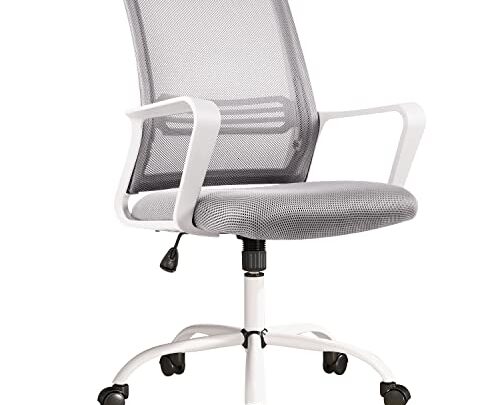 Desk Chair, Office Chair Mesh, Ergonomic Home Office Desk Chair Swivel Adjustable Task Chair Computer Chairs Mid Back with Rolling…