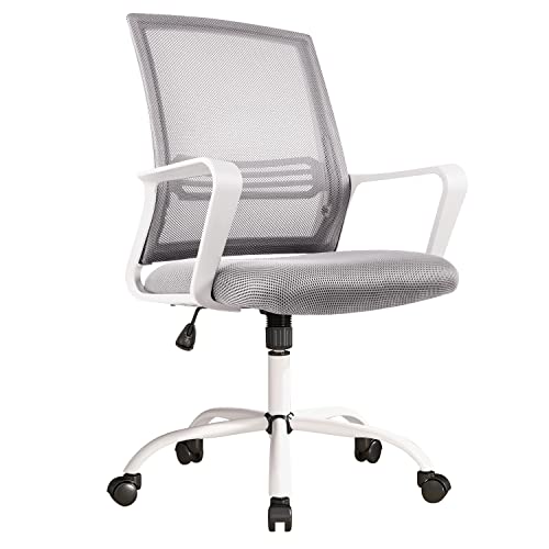 Desk Chair, Office Chair Mesh, Ergonomic Home Office Desk Chair Swivel Adjustable Task Chair Computer Chairs Mid Back with Rolling…