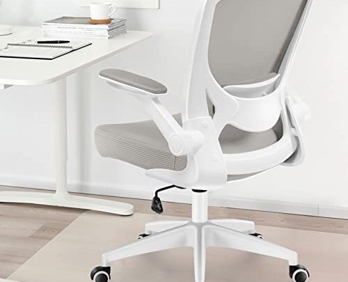 KERDOM Ergonomic Office Chair, Breathable Mesh Desk Chair, Lumbar Support Computer Chair with Wheels and Flip-up Arms, Swivel Task Chair,…