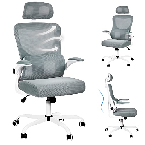 Dvenger Ergonomic Desk Chairs with Lumbar Support, High Back Office Chair, Mesh Office Chair with Adjustable Headrest, Swivel Task Chair…