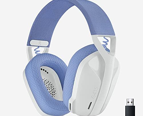 Logitech G435 LIGHTSPEED and Bluetooth Wireless Gaming Headset – Lightweight over-ear headphones, built-in mics, 18h battery, compatible with Dolby Atmos,…
