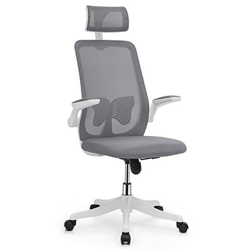 MoNiBloom Ergonomic Office Chair Lumbar Support, 360 Swivel Breathable Mesh Desk Chair with Headrest and Flip-Up Armrest, 95°-125° Adjustable High…